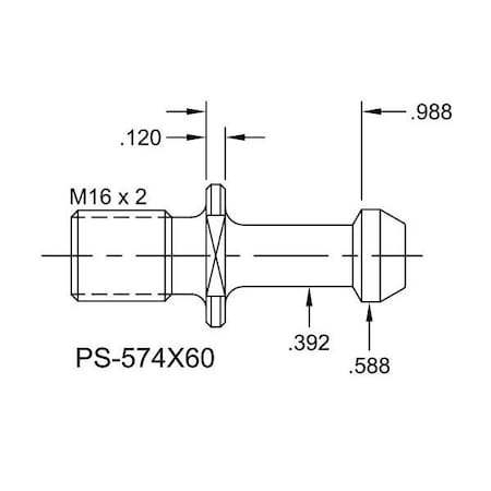 Tj Davies Co Solid Retention Knob PS-574X60